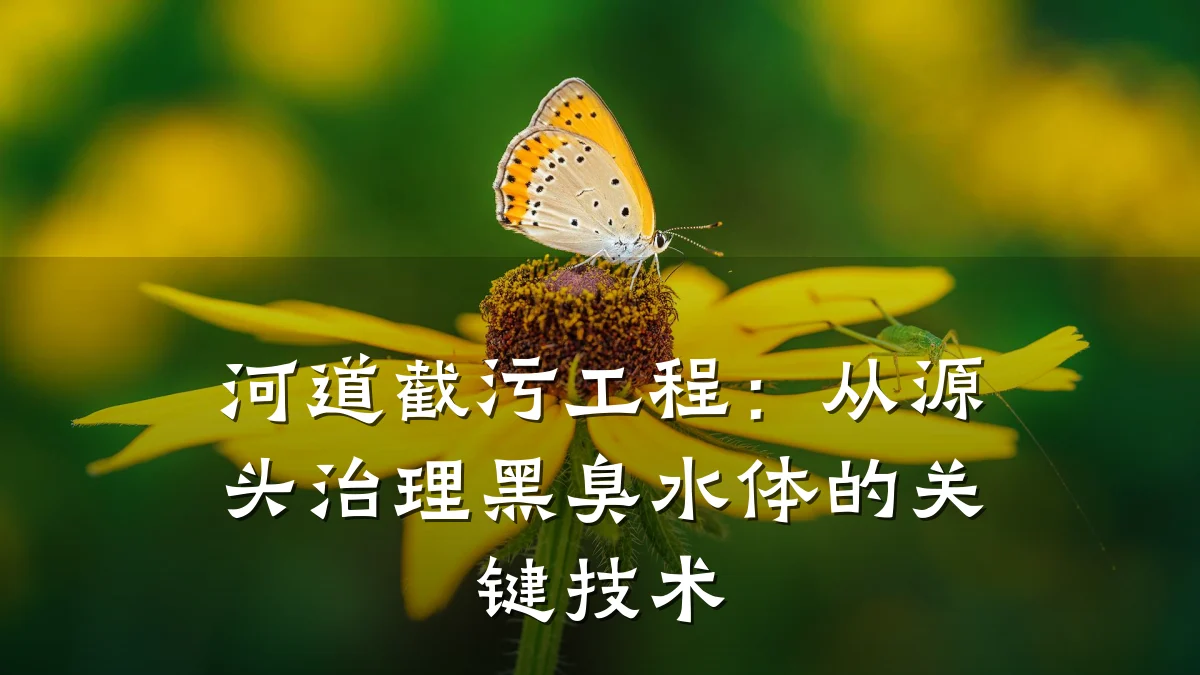 河道截污工程:从源头治理黑臭水体的关键技术
