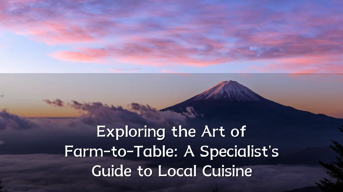 Exploring the Art of Farm-to-Table: A Specialist's Guide to Local Cuisine