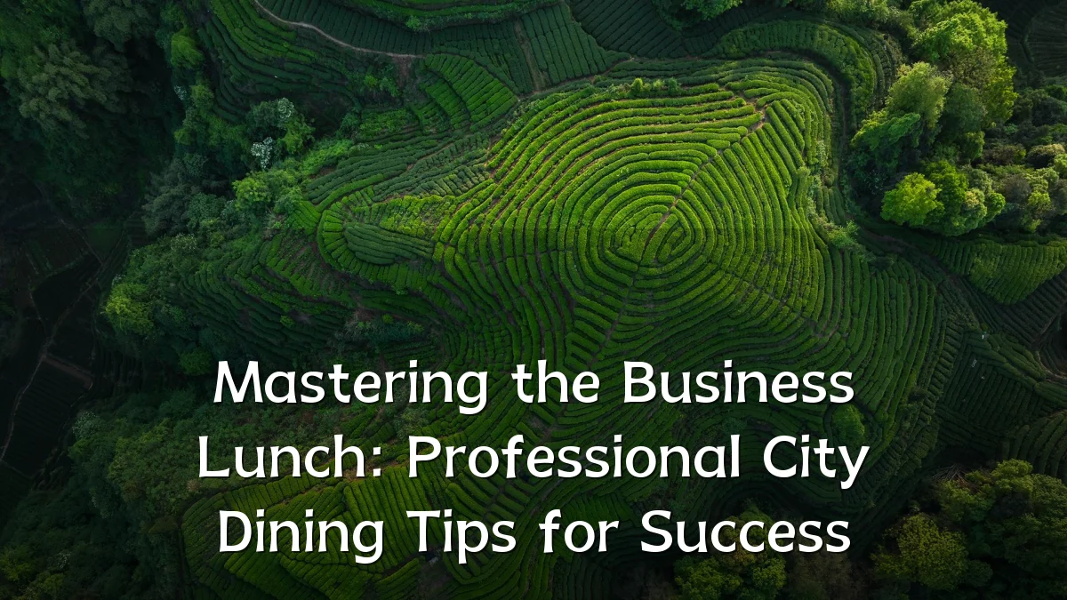 Mastering the Business Lunch: Professional City Dining Tips for Success