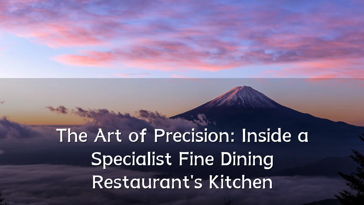The Art of Precision: Inside a Specialist Fine Dining Restaurant's Kitchen