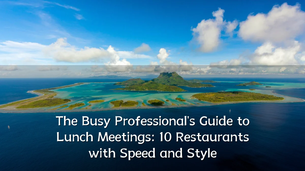 The Busy Professional's Guide to Lunch Meetings: 10 Restaurants with Speed and Style